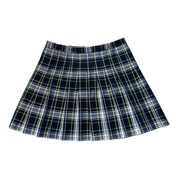 Flynn OHara Wrap Around Kilt Skirt 42 Pleated Academia Green School Uniform NEW - Picture 2 of 6